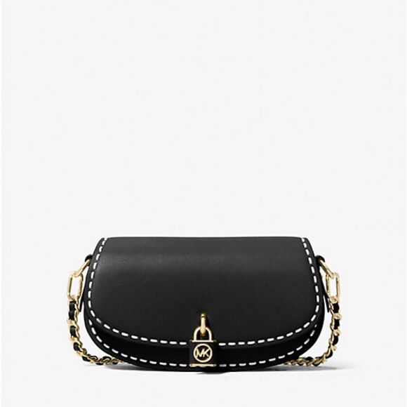 Michael Kors Medium Mila Small Hand-Stitched Leather Shoulder Bag - Picture 1 of 15